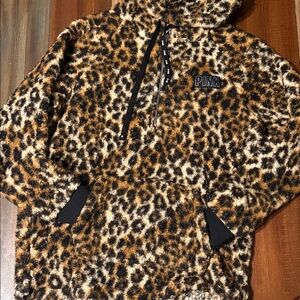 Victoria's Secret Leopard Print Sherpa Hoodie